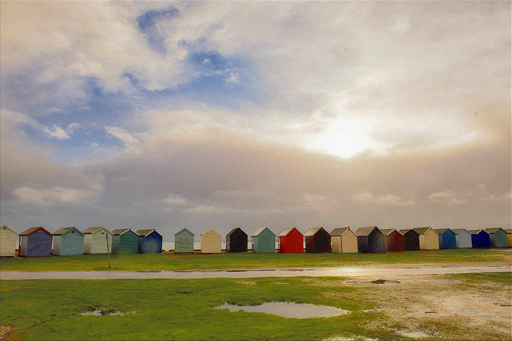 Calshot beach huts
