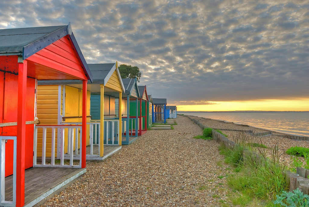 Calshot beach huts